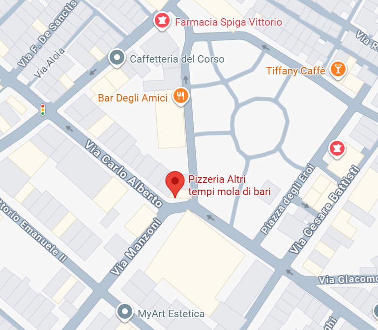 Mappa Pizzeria Altri Tempi